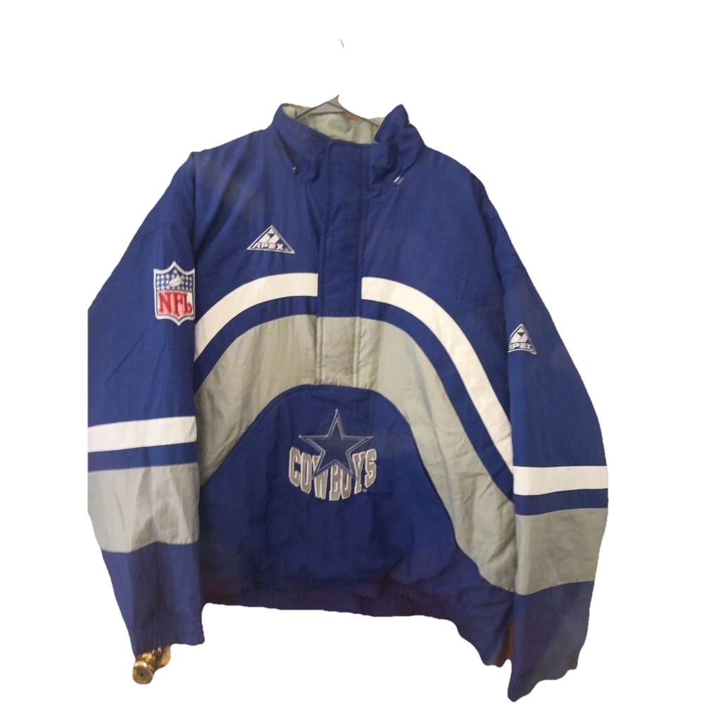Vintage 1990's Mens Pro Line By APEX ONE Dallas Cowboys Pullover/Jacket Size L